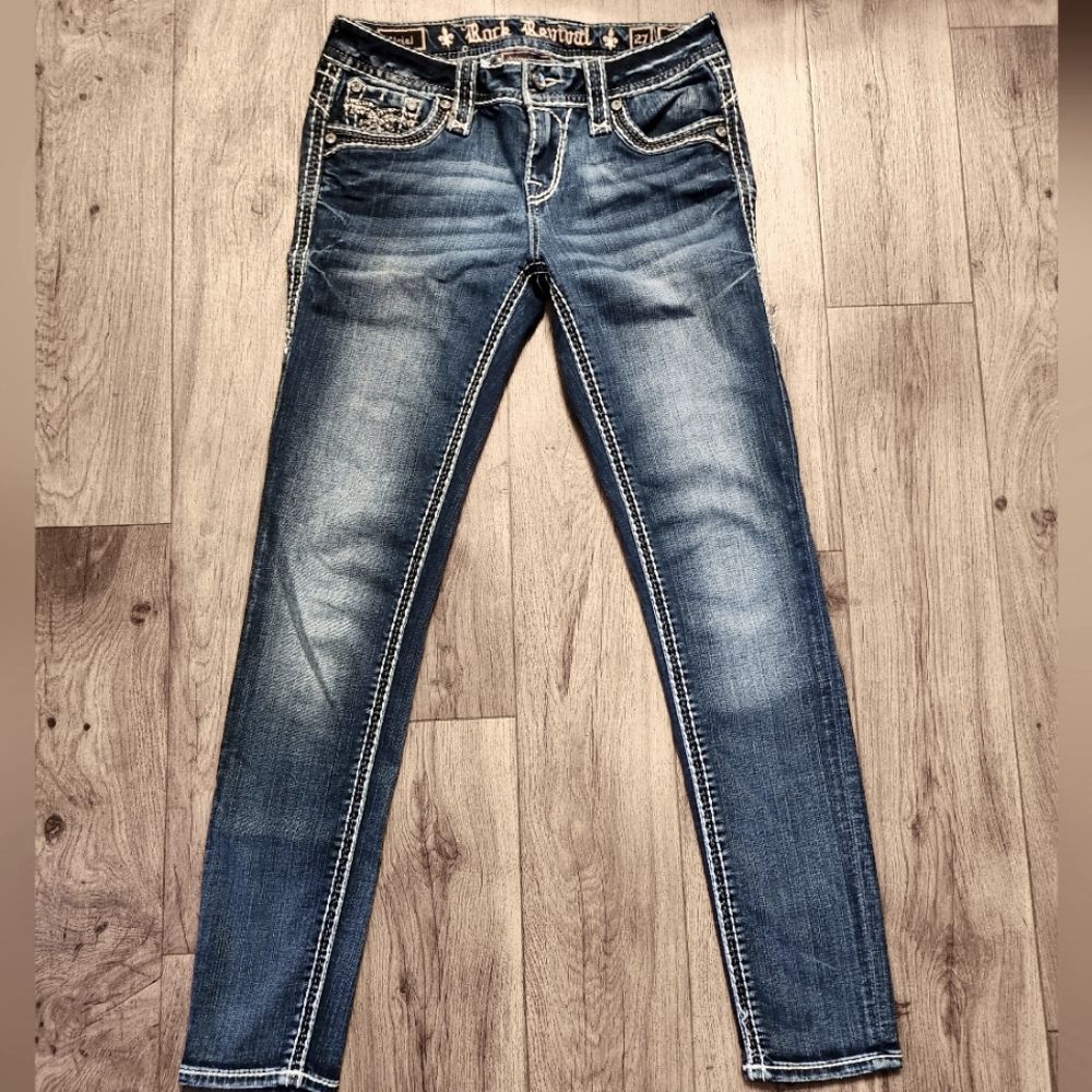 Rock Revival Uriel Skinny Denim Jeans Size 27